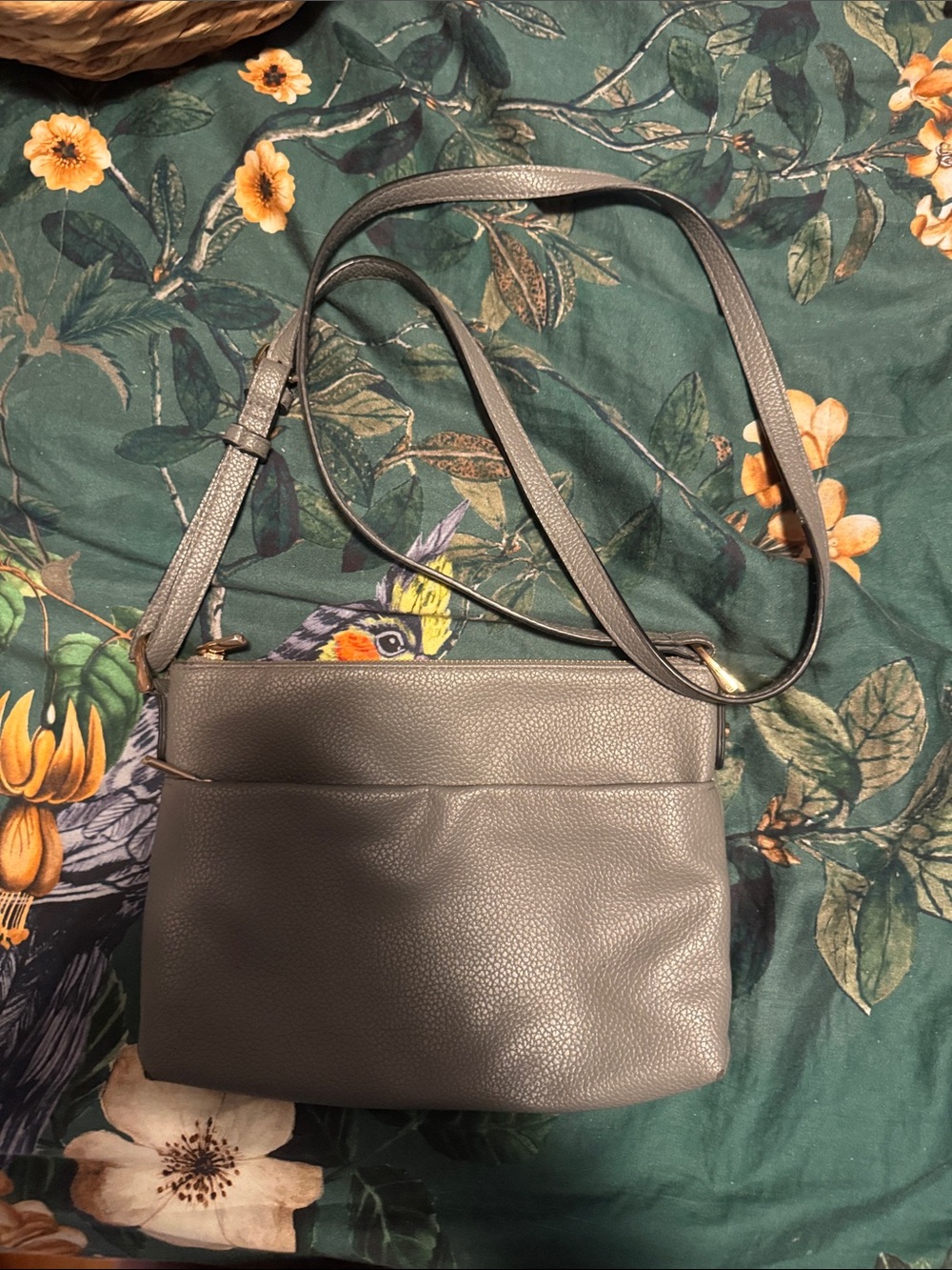 a new day Pebbled Crossbody Bag in Gray